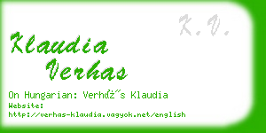 klaudia verhas business card